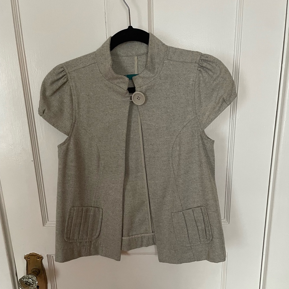 SALE! Kizmet cap-sleeve wool blend jacket, XS